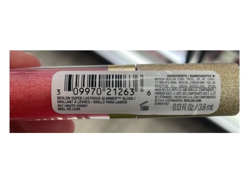 Revlon Super Lustrous Glimmer Gloss, Haute Honey, 0.13 fl oz/3.8 mL