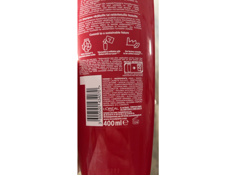 L'Oreal Paris Elvital Color Vive Color Protecting Shampoo, 400 mL