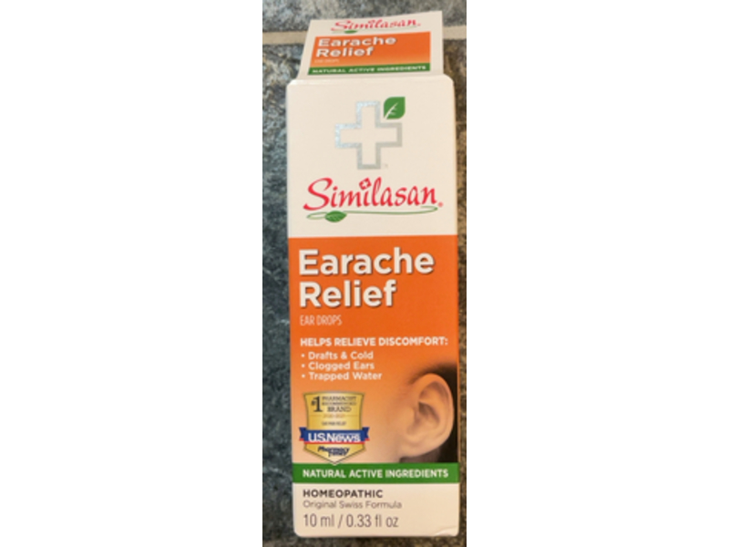 Similasan Earache Relief Ear Drops, 0.33 fl oz/10 mL, Pack Of 4