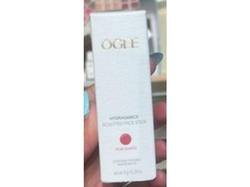 Ogee Hydraganics Sculpted Face Stick, Rose Quartz, 0.28 oz/8 g.