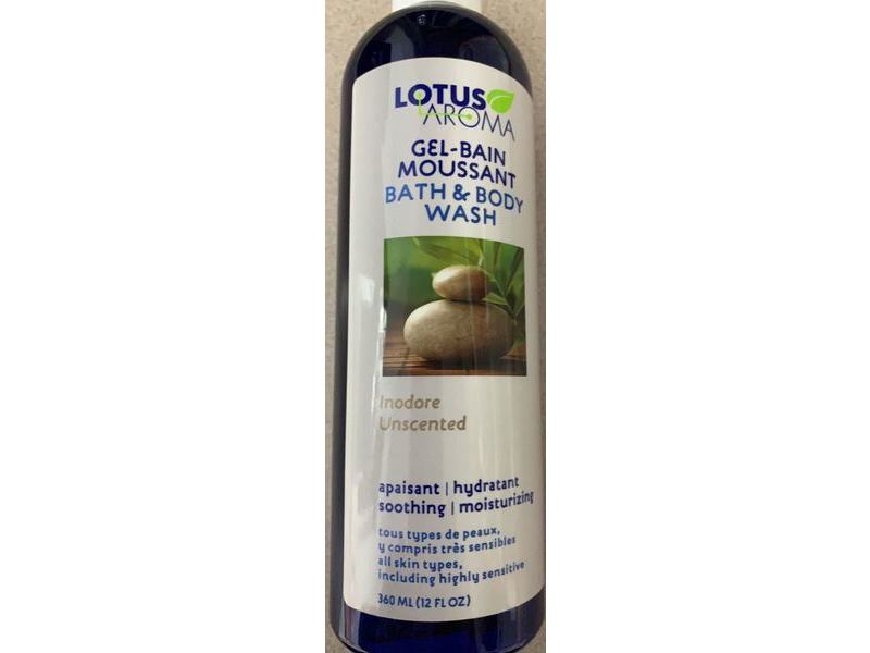 Lotus Aroma Bath & Bodywash, Unscented, 12 fl oz/360 mL