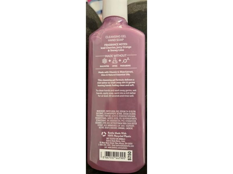 Bath & Body Works Winter Berry Ice Cleansing Gel Hand Soap, 8 fl oz/236 mL
