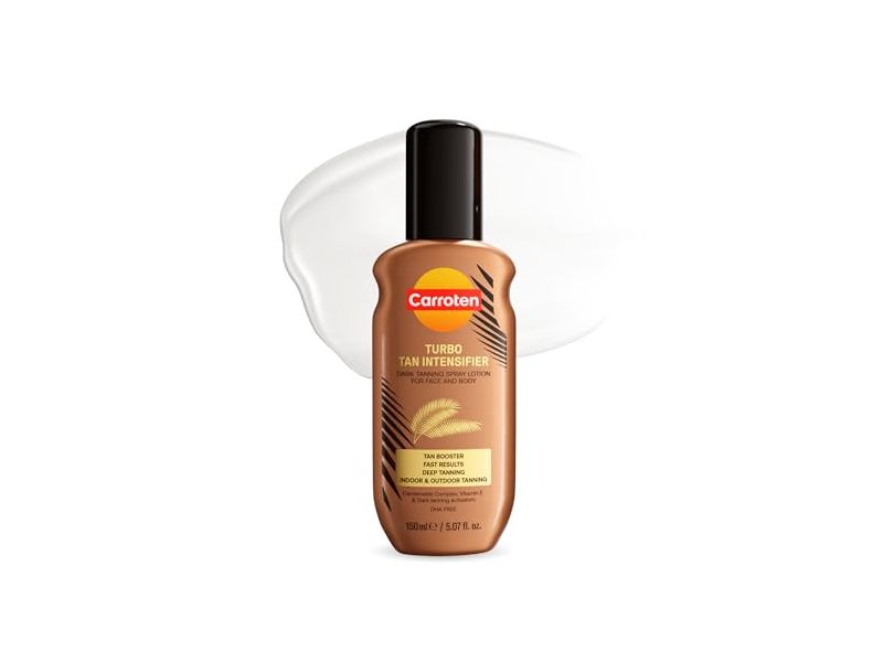 Carroten Turbo Tan Intensifier Dark Tanning Spray Lotion, 5.07 fl oz/150 mL