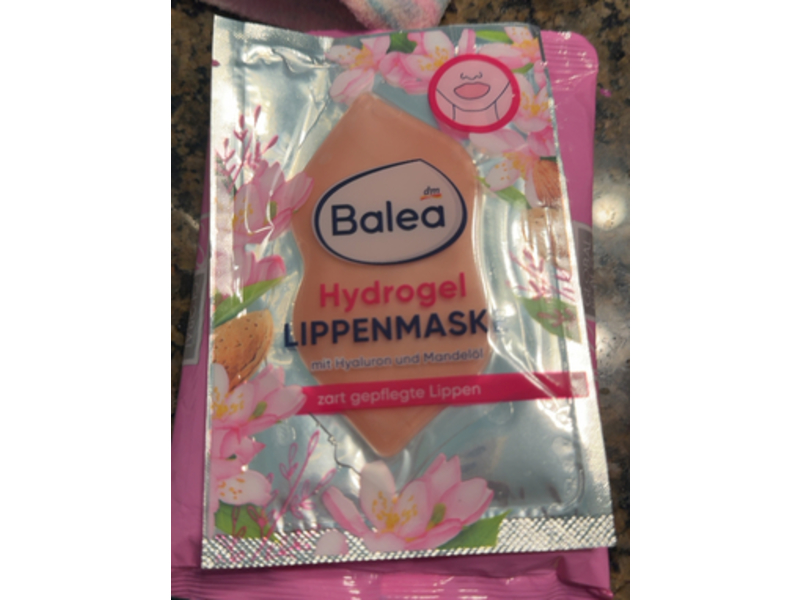 Balea DM Hydrogel Lip Mask, Hyaluronic Acid & Almond Oil, 5 Count