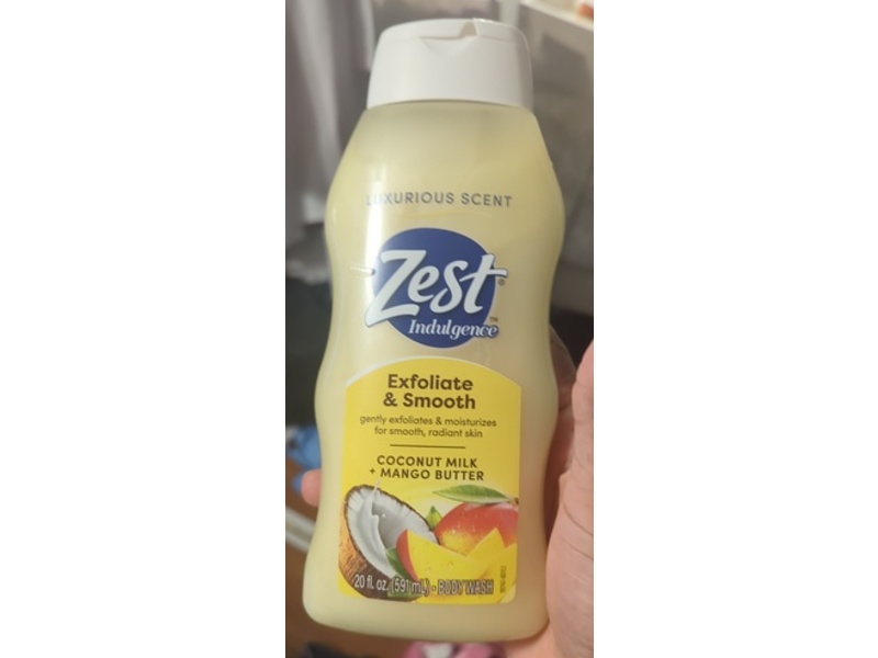 Zest Exfoliate & Smooth Body Wash, Coconut Milk + Mango Butter, 20 fl oz/591 mL