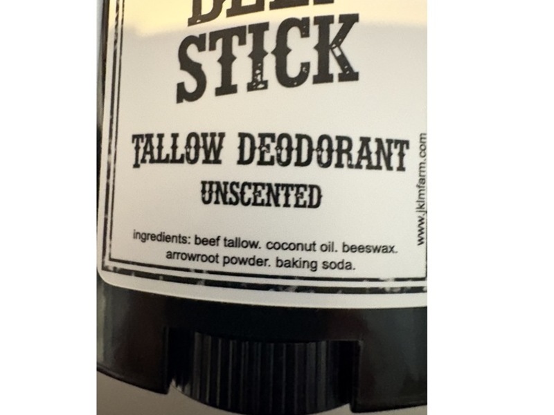 JKLM Farm Lady Beef Stick Tallow Deodorant, Unscented
