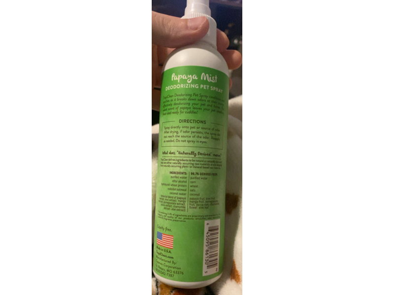 Tropiclean Deodorizing Pet Spray, Papaya Mist, 8 fl oz/236 mL