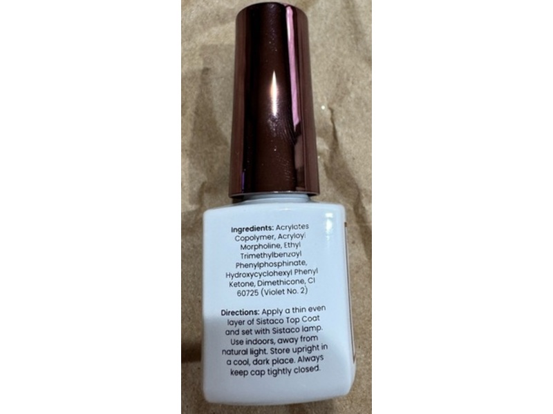 Sistaco Gloss Nail Top Coat, 0.17 fl oz/5 mL