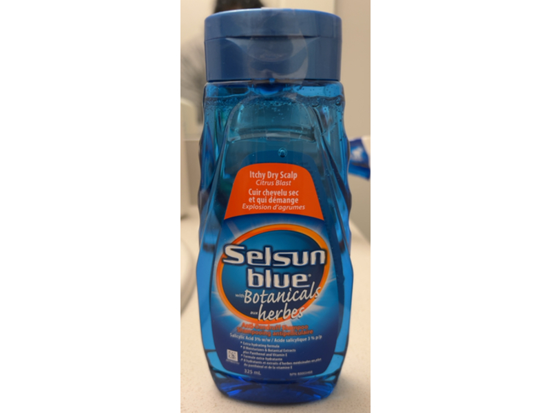 Selsun Blue Botanicals Anti-Dandruff Shampoo, Citrus Blast, 325 mL