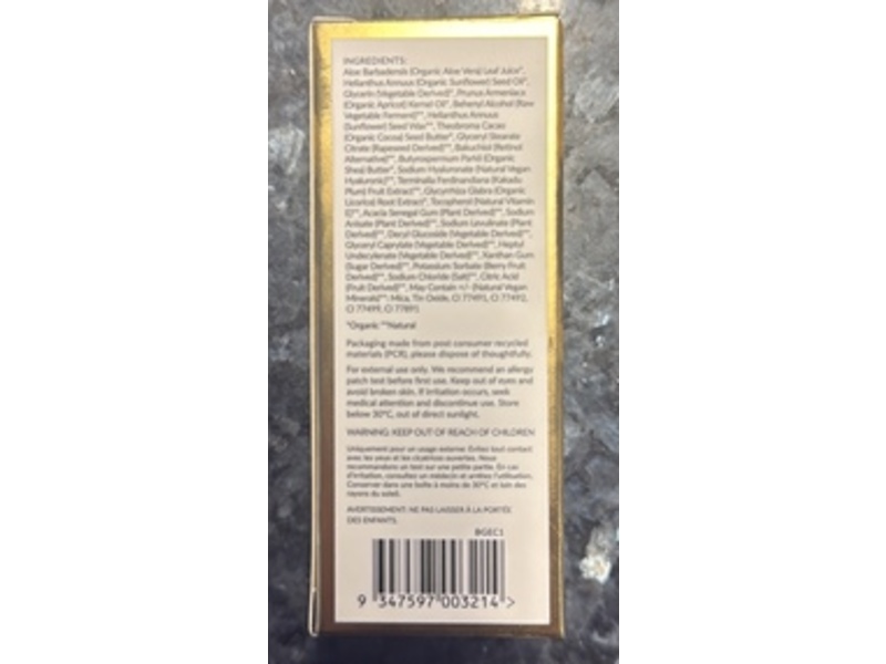 Eco By Sonya Glory Eyes Illuminising Eye Cream, Bakuchiol + Hyaluronic + Apricot oil, 0.51 fl oz/15 mL