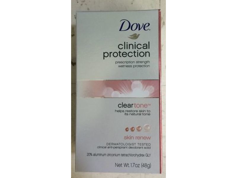 Dove Clinical Protection Antiperspirant/Deodorant, Clear Tone Skin Renew, 1.7 oz/48 g, Pack Of 3