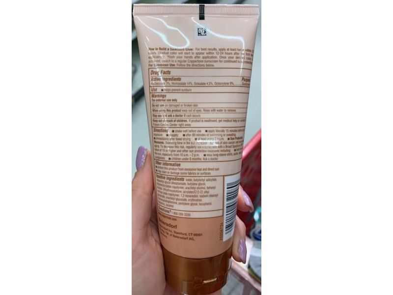 Coppertone Glow Protect & Tan Sunscreen Lotion + Gradual Self Tanner, SPF 30, 5 fl oz/148 mL