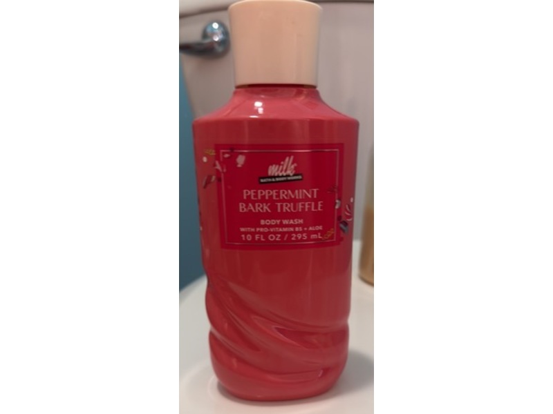 Bath & Body Works Milk Body Wash, Peppermint Bark Truffle, 10 fl oz/295 mL