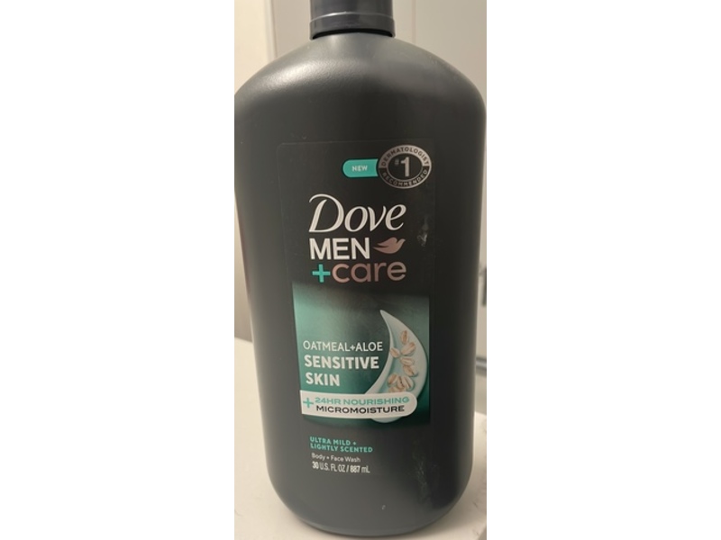 Dove Men + Care Body + Face Wash, Oatmeal + Aloe, 30 fl oz/887 mL