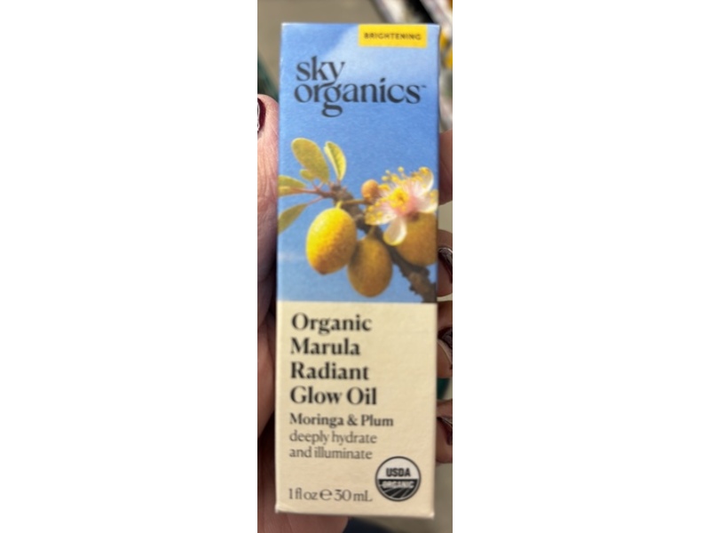 Sky Organics Organic Marula Radiant Glow Oil, 1 fl oz/30 mL