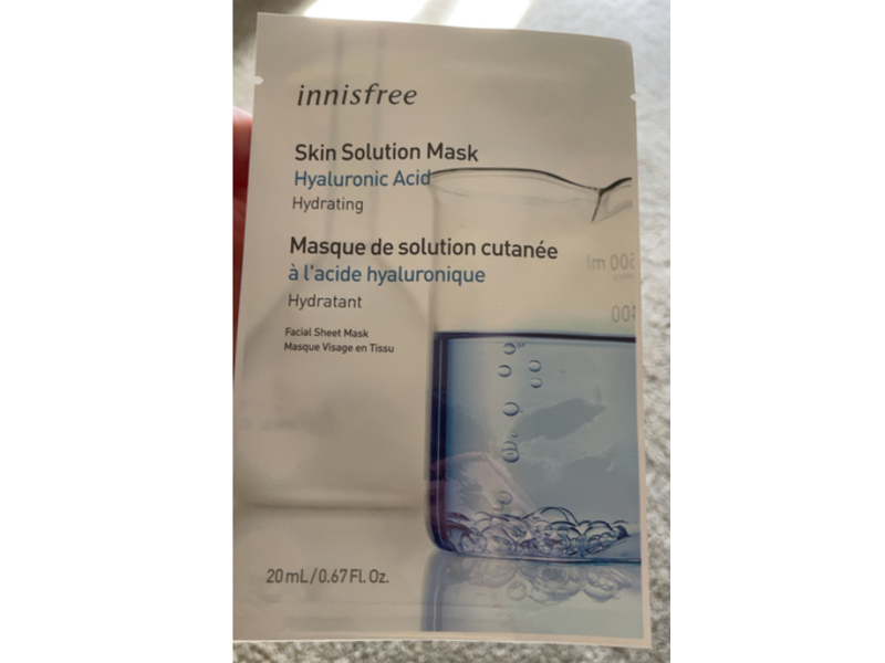 Innisfree Skin Solution Mask, Hyaluronic Acid, 0.67 fl oz/20 mL