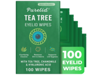 Purelid Eyelid Wipes, Tea Tree, 100 Count - thumbnail 1