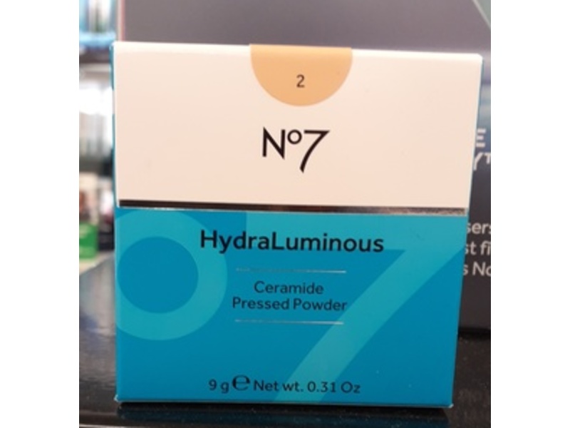 No 7 Hydral Luminous Ceramide Pressed Powder, 2, 0.31 oz/9 g