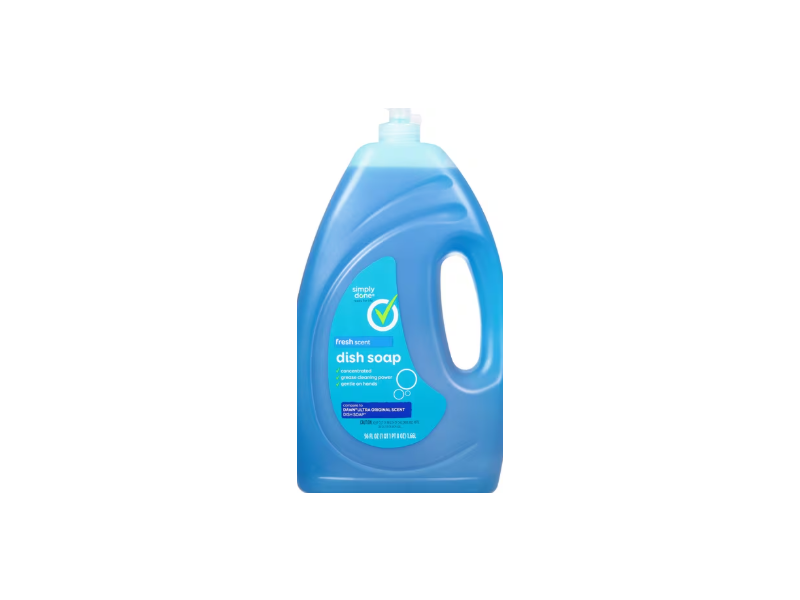 Simply Done Dish Soap, Fresh Scent, 56 fl oz/1.66 L