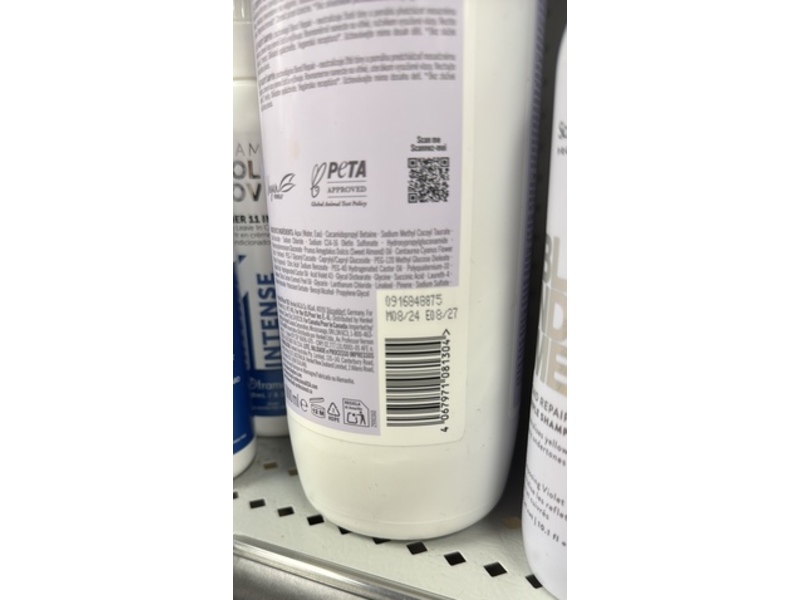 Schwarzkopf Professional Blond Me Bond Reapir Purple Shampoo, 33.8 fl oz/1L