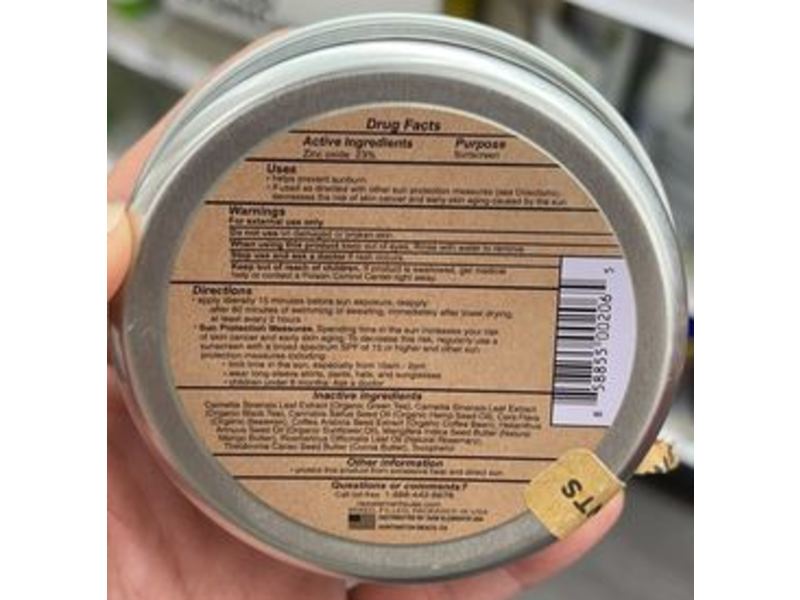 Raw Elements Face + Body Sunscreen, SPF 30, 3 oz/85 g