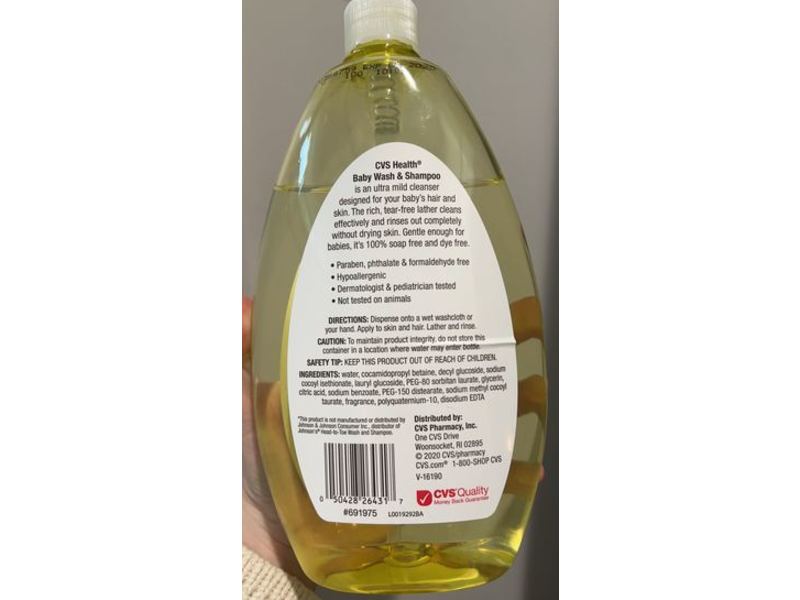 CVS Health Baby Wash & Shampoo, 27.1 fl oz/800 mL