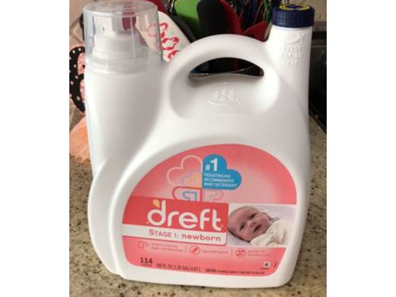 Dreft Baby Detergent, Stage 1: New Born, 114 Loads, 165 fl oz/4.87 L