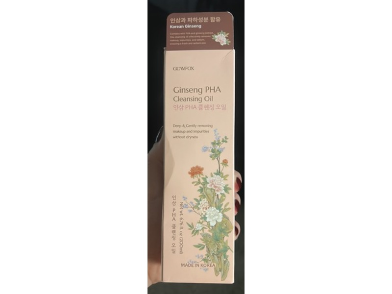 Glamfox Ginseng PHA Cleansing Oil, 6.76 fl oz/200 mL