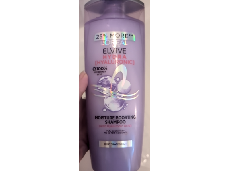 L'oreal Elvive Hydra Moisture Boosting Shampoo, Hyaluronic Acid, 500 mL