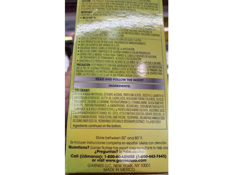 Garnier Nutrisse Ultra Coverage Nourishing Color Creme Permanent Haircolor, 200-Black Sesame, Avocado, Olive & Shea