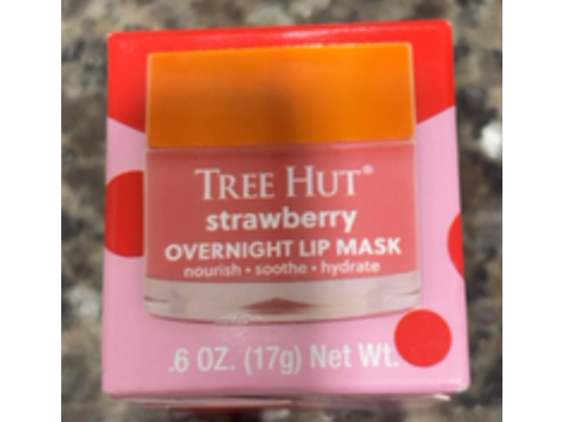Tree Hut Overnight Lip Mask, Strawberry, 0.6 oz/17 g