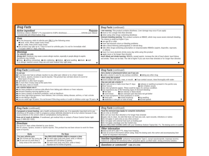 HealthCareAisle Diclofenac Gel Arthritis Pain Reliever, 5.29 oz/150 g