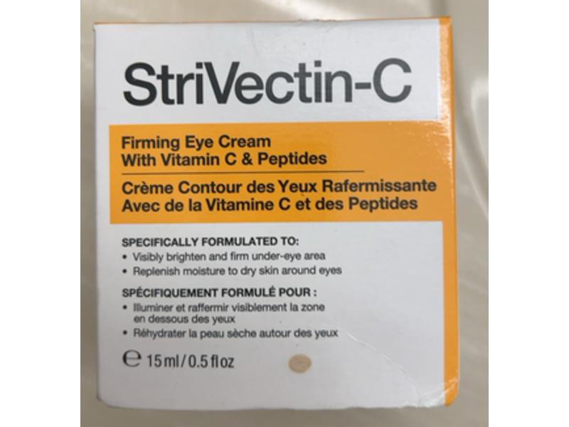 Strivectin-C Firming Eye Cream, Vitamin C & Peptides, 0.5 fl oz/15 mL