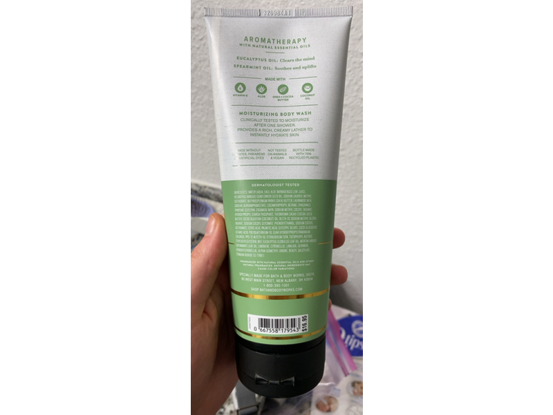 Bath & Body Works Moisturizing Body Wash, Eucalyptus + Spearmint, 10 fl oz/296 mL