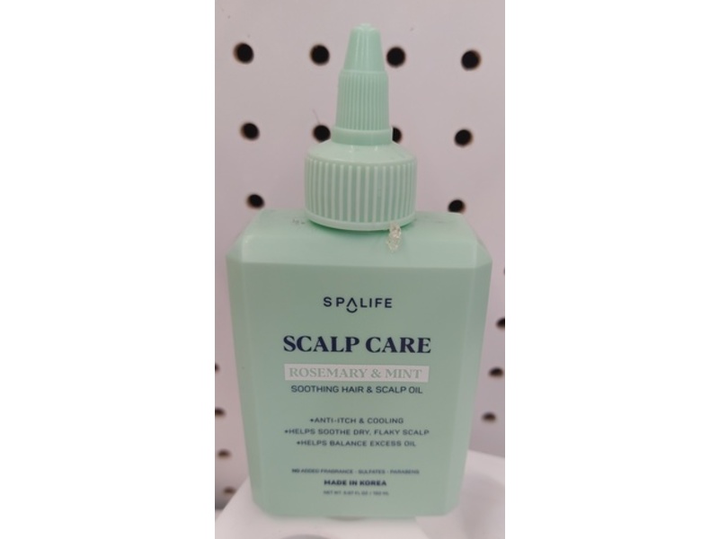 SpaLife Soothing Hair & Scalp Oil, Rosemary & Mint, 5.07 fl oz/150 mL