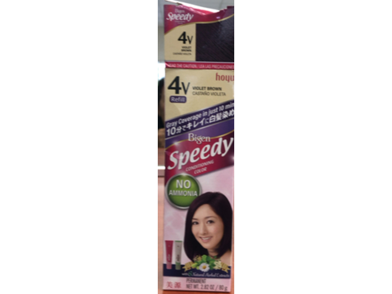 Bigen Speedy Conditioning Color Refill, 4V Violet Brown, 2.82 oz/80 g, Pack Of 3