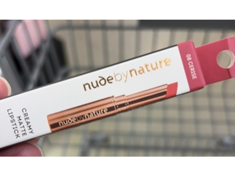 Nude By Nature Creamy Matte Lipstick, 08 Cerise, 2.75 g