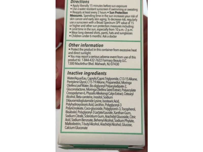 Farmacy Green Defense Daily Mineral Sunscreen, SPF 30, 1.7 fl oz/50 mL