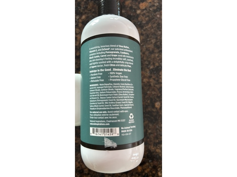 Natural Inspirations Nourishing Hand + Body Lotion, Agave Pear, 12 fl oz/355 mL