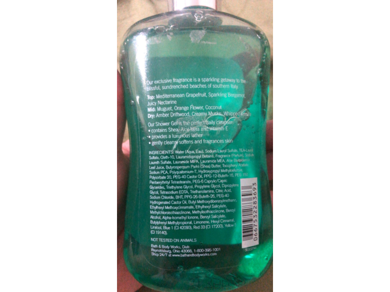 Capri Seaside Citrus Shower Gel, Shea Enriched, 10 fl oz/295 mL