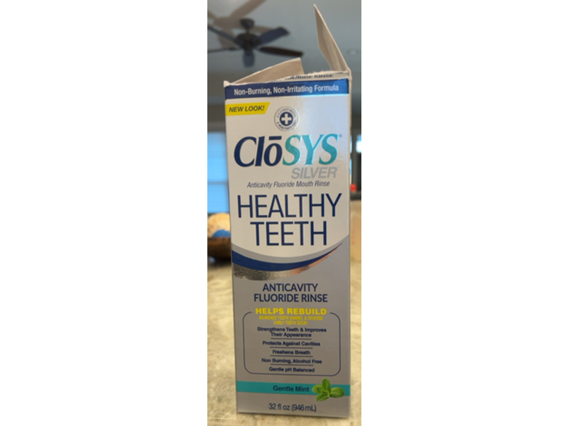 Closys Anticavity Fluoride Mouth Rinse, Gentle Mint, 32 fl oz/946 mL