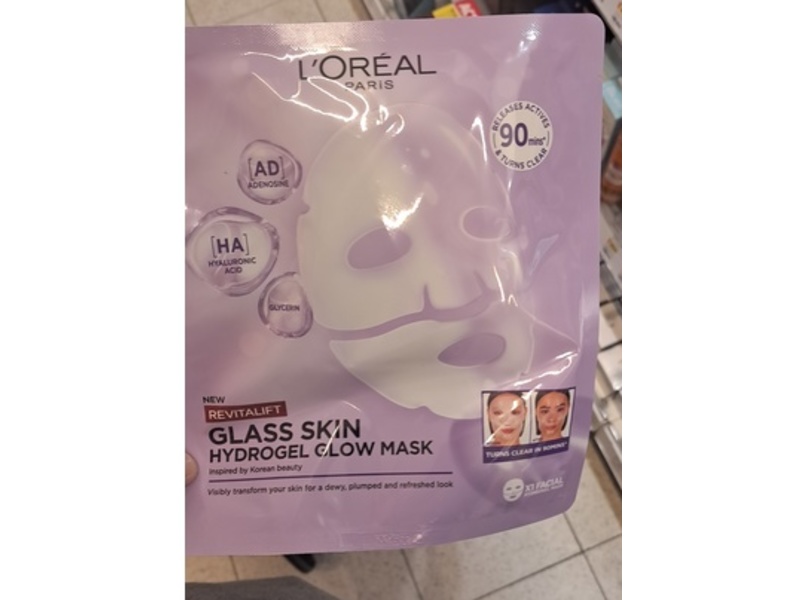 L'Oreal Paris Revitalift Glass Skin Hydrogel Glow Mask, 25 g