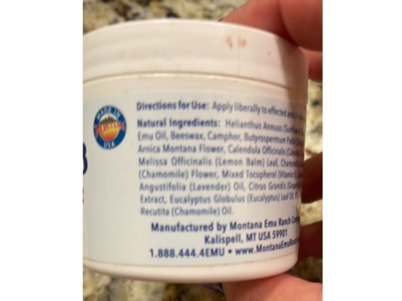 Montana Emu Ranch Emu Oil Enriched Deep Rub, Camphor & Arnica, 4 oz/113.4 g