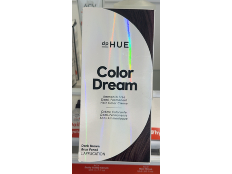 dp Hue Color Dream Hair Color Cream, Dark Brown, 1 Application