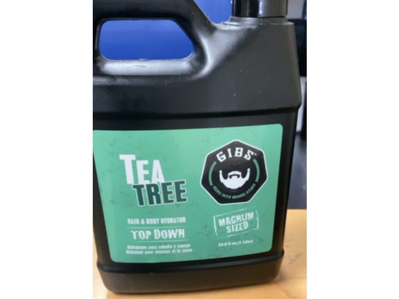 Gibs Top Down Hair & Body Hydrator, Tea Tree, 33.8 fl oz/1 L