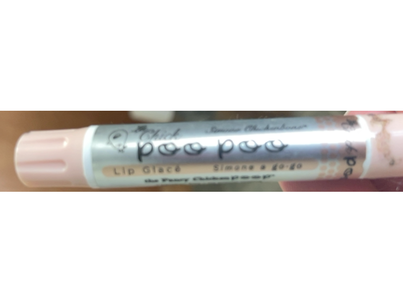 Chicken Poop La Chicken Poo Poo Lip Glace, Simone A Go-Go, 0.09 oz/2.6 g