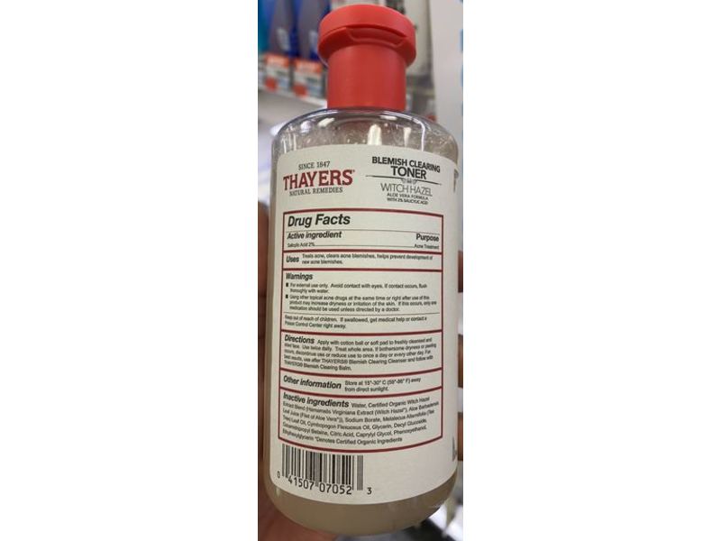 Thayers Blemish Clearing Toner Witch Hazel, Lemon, 12 fl oz/355 mL