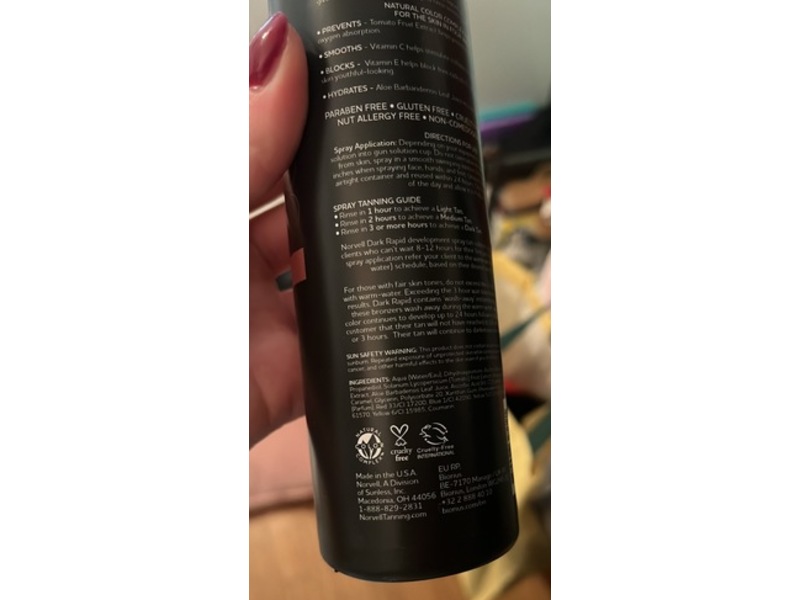 Norvell Dark Rapid Spray Tan Solution, 8 fl oz/237 mL