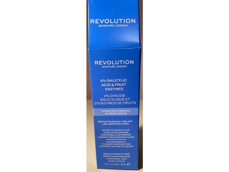 Revolution Targeted Strength Blemish Serum, 2% Salicylic Acid & Fruit Enzymes, 1.01 fl oz/30 mL