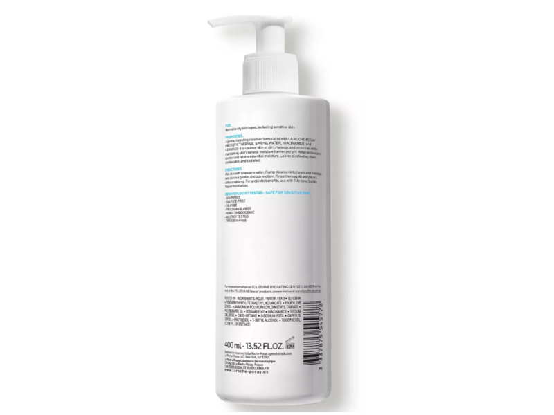 La Roche-Posay Toleriane Hydrating Gentle Cleanser, 13.52 fl oz/400 mL